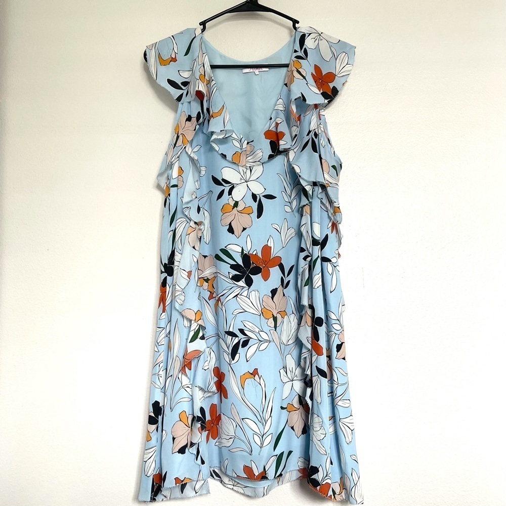 Parker Glory Floral Cold-Shoulder Ruffle Dress SM